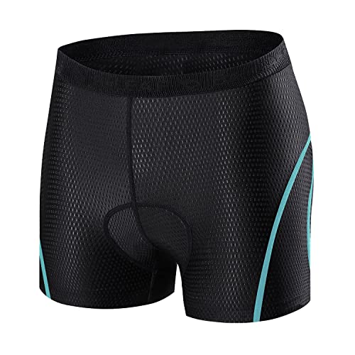 BALEAF Women's Cycling Underwear 3D Padded Biking Shorts Bike Mountain Liner Breathable Chamois, Black Blue S von BALEAF