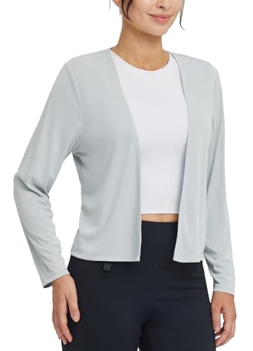baleaf Women's Sun Shirts UPF 50+ Elegante Shrugs Strickjacke UV-Schutz Langarm Leicht und schnell trocken Grau XL von baleaf