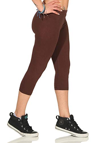 BALI Lingerie - Damen 3/4 Capri Leggings Jogginghose Sporthose - 4350 (M, Braun) von BALI Lingerie