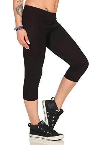 BALI Lingerie - Damen 3/4 Capri Leggings Jogginghose Sporthose - 4350 (M, Schwarz) von BALI Lingerie