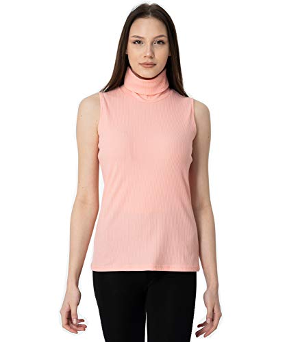 BALI Lingerie - Damen Rollkragen Shirt Ärmellos Langarm (1200, Rosa, L) von BALI Lingerie