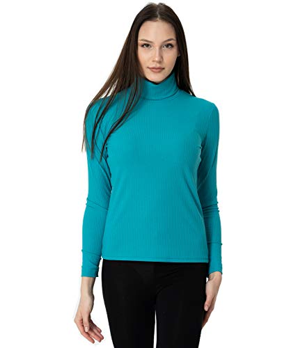 BALI Lingerie - Damen Rollkragen Shirt Ärmellos Langarm (1300, Petrol, XL) von BALI Lingerie