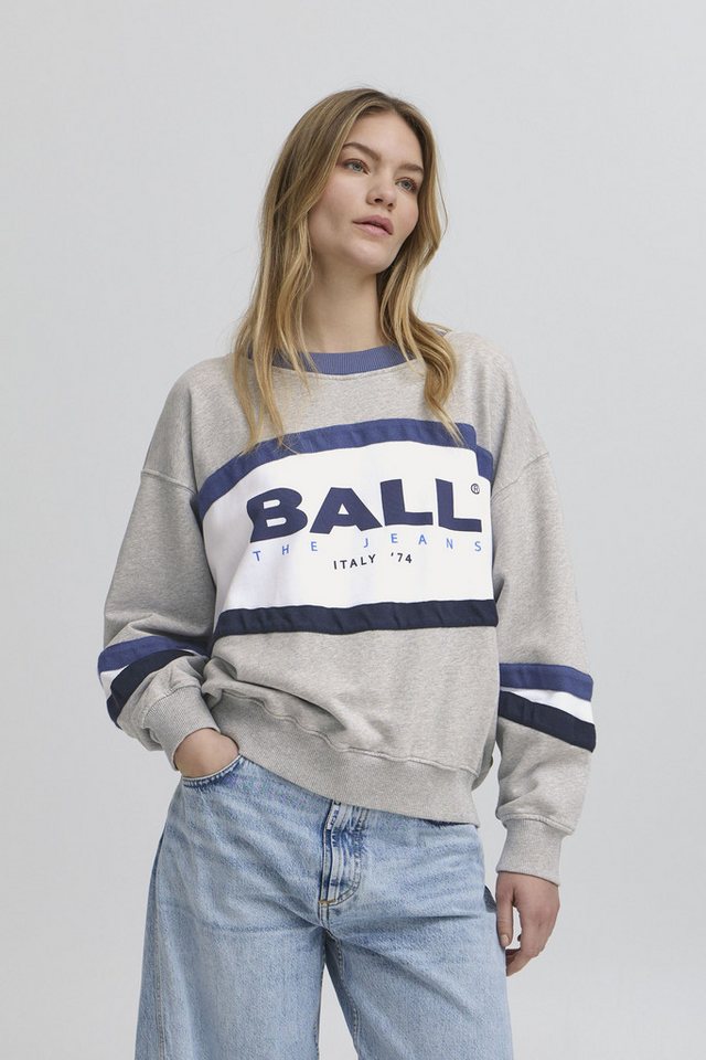 BALL Rundhalspullover BALUCA SWEAT modisches Sweatshirt mit Logo-Print von BALL