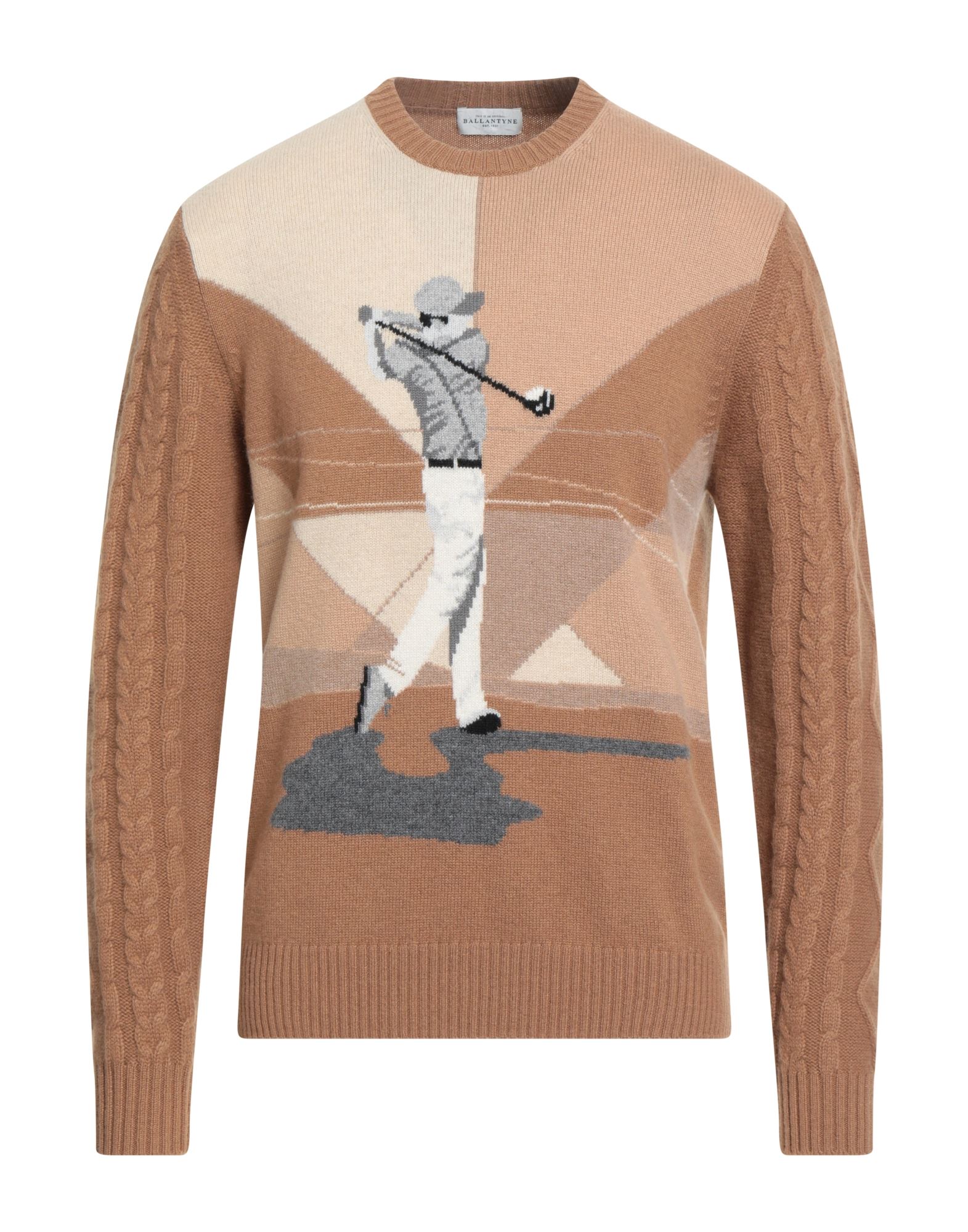 BALLANTYNE Pullover Herren Kamel von BALLANTYNE