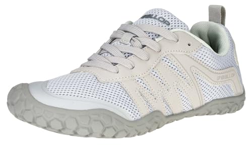 BALLOP Pellet/Serengeti - Herren/Damen Outdoor Barfußschuh mit breiter Zehenbox und 2 unterschiedlich gedämpfter Einlegesohlen (Grey, EU Schuhgrößensystem, Erwachsene, Numerisch, M, 44) von BALLOP