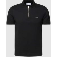 Balr. Regular Fit Poloshirt mit Reißverschluss in Black, Größe XL von Balr.
