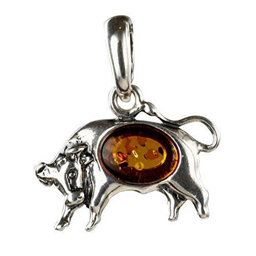 BALTICANA JEWELRY Sterling Silber und Baltic Amber Sternzeichen Stier Anhänger von BALTICANA JEWELRY