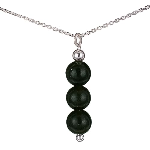 Edelstein Anhänger Halskette - Jade, Aventurin, Amethyst, Malachit, Mondstein, Rosenquarz, Tigerauge, Lapislazuli, Turmalin, Obsidian, inklusive italienischer Sterling Silber Kette, handgefertigt in Edelstein Anhänger Halskette - Jade, Aventurin, Amethyst, Malachit, Mondstein, Rosenquarz, Tigerauge, Lapislazuli, Turmalin, Obsidian, inklusive italienischer Sterling Silber Kette, handgefertigt in von BALTICANA JEWELRY