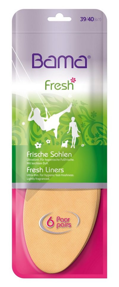 BAMA Group Frischesohlen Fresh´ins Damen - 6 Paar ultradünne einmal Einlagen für frische Füße von BAMA Group