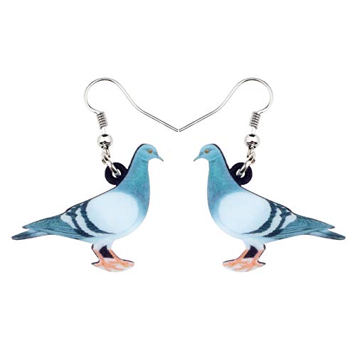 BAMAY Acryl Niedlich Taube Ohrringe Tauben Vögel baumeln Taube Geschenke für Damen Mädchen Charms Schmuck (Blau 1102) von BAMAY