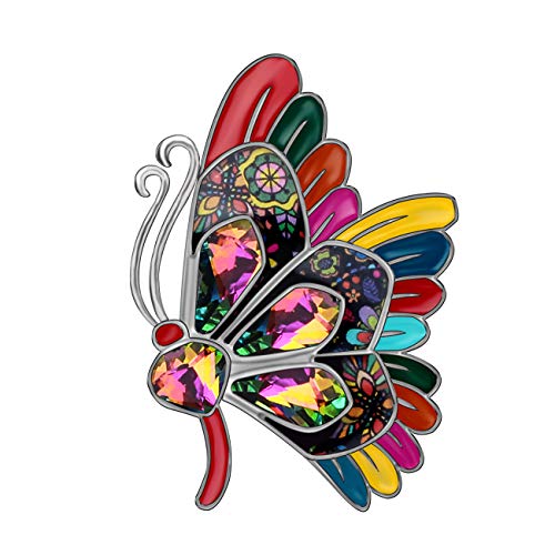BAMAY Emaille Floral Schmetterling Brosche Pins Zink-Legierung Monarch Schmetterling Geschenke für Frauen Mädchen Schal Revers Pin Charms (Mehrfarbig 146) von BAMAY