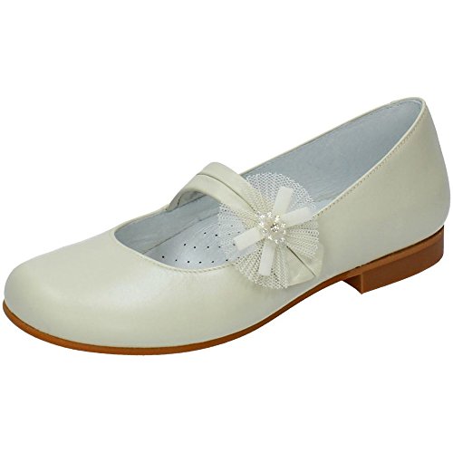 BAMBINELLI 4410 MÄDCHEN KOMMUNION SCHUHE, beige, 37 EU von BAMBINELLI