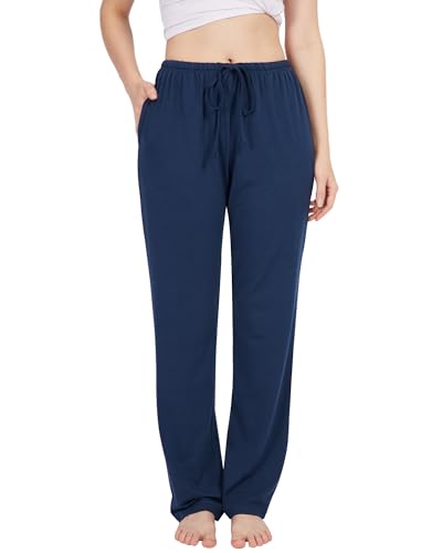 BAMBOO COOL Damen-Schlafanzughose Bequeme Lounge-Schlafanzughose, lässige Pyjamahose mit Taschen und elastischem Kordelzug von BAMBOO COOL