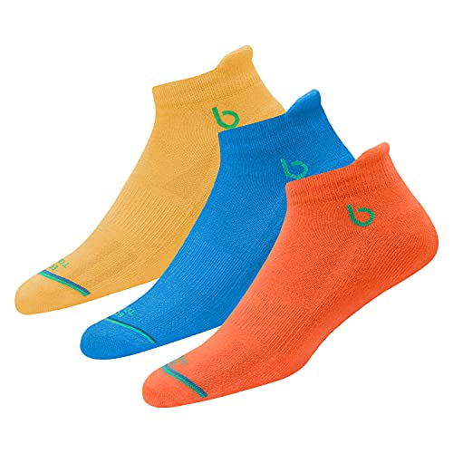 BAMBOS Öko-Touch 3 Paar Sneakersocken Herren Damen Kurze Sportsocken Laufen, Gym & Fitness Unisex Bambus Socken (EU 43-46, Mehrfarbig) von BAMBOS