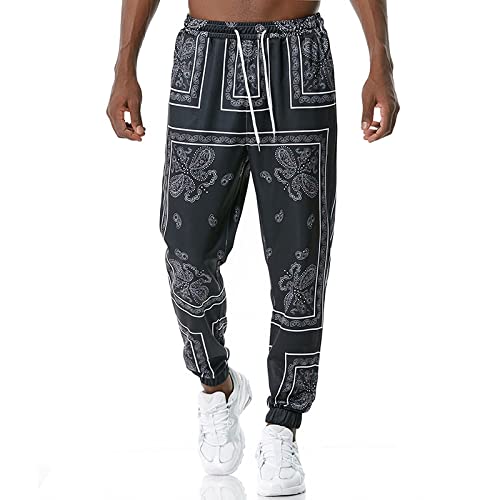 BANAITIE Herren 3D Totenkopf Volldruck Horror Jogginghose Hip Hop Harajuku Freizeithose Unisex Bequeme Sporthose,fünfzehn,L von BANAITIE