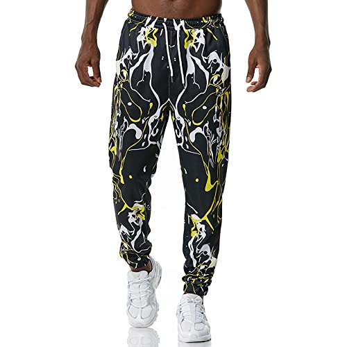 Herren 3D Totenkopf Volldruck Horror Jogginghose Hip Hop Harajuku Freizeithose Unisex Bequeme Sporthose,14,4XL von BANAITIE