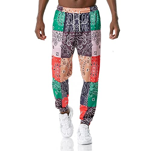 Herren 3D Totenkopf Volldruck Horror Jogginghose Hip Hop Harajuku Freizeithose Unisex Bequeme Sporthose,16,L von BANAITIE