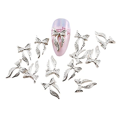 20 stücke 3D Fliege Design Nagel Kunst Scheiben Legierung Bogen Nägel Kunst Decals Dekoration Für Frauen Mädchen DIY Werkzeug Nail Art Dekoration 3d von BANAN