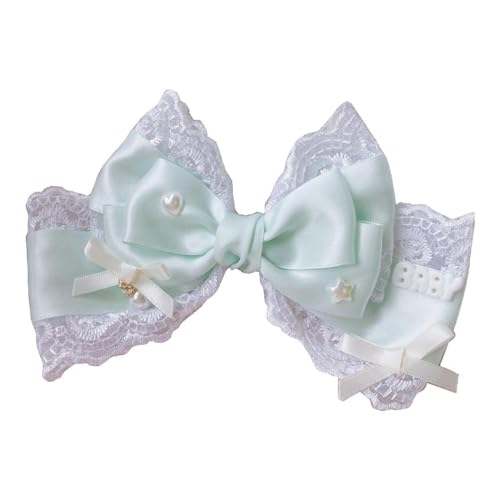 BANAN Show Bowknot Stirnband Spitze Headhoop/Haarspangen LolitaStyle Kostüm Kopfschmuck Mädchen Weiblich Cosplay Party Kopfschmuck Lolitaheadband Band Schleife Haarnadel Maid Cosplay Kopfschmuck von BANAN