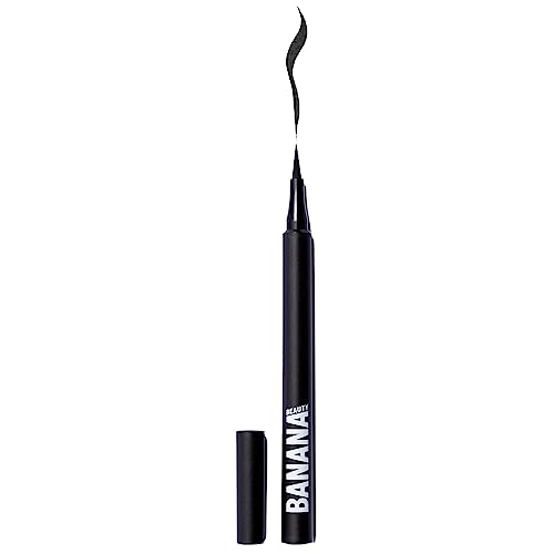 Banana Beauty Eyeliner schwarz (Basic bitch) – Wasserfestes Make Up mit bis zu 14 Stunden Halt – Präzise Anwendung – Vegan & Cruelty-Free – Ideal für Kontaktlinsenträger von BANANA BEAUTY