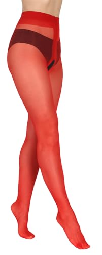BANANALU 20 Den Ouvert Strumpfhose mit offenem Schritt Intimo 20 Red XL von BANANALU