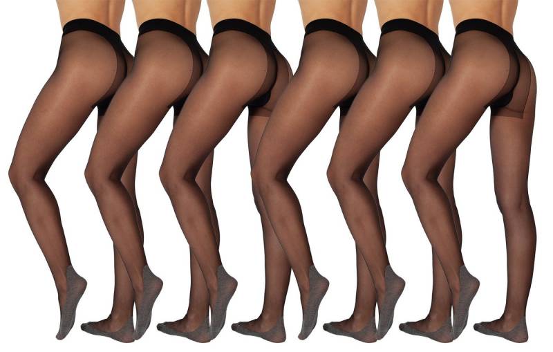 BANANALU Feinstrumpfhose mit Footies aus Bammwolle Söckchen 20 DEN (6 St) von BANANALU