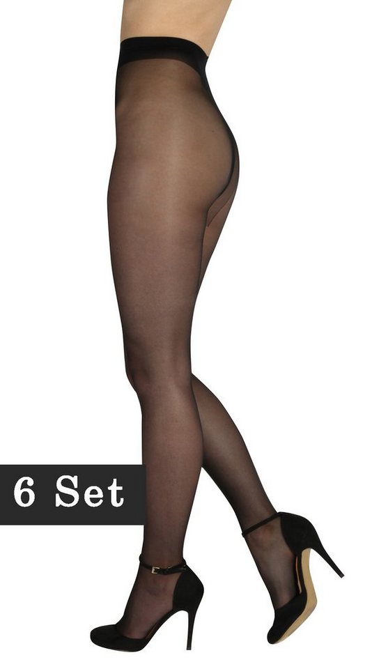 BANANALU Feinstrumpfhose Mehrstückpackung 3, 6, 9, 12, 15 Set Seidenglanz Multifibra 20 DEN (6 St) von BANANALU