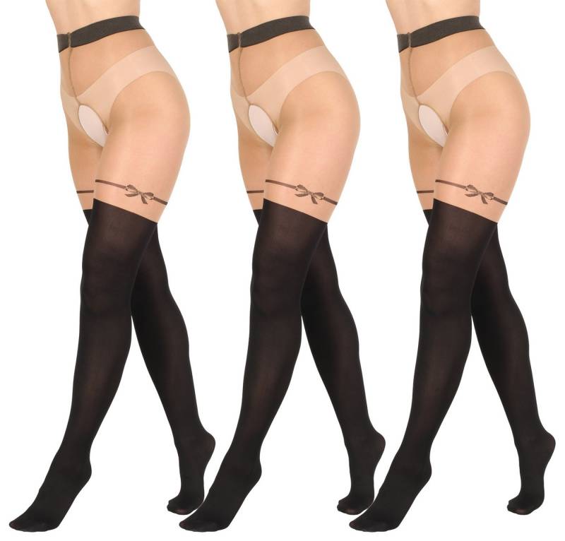 BANANALU Ouvert Strumpfhose Intimo Secret Overknee Optik 20 DEN (3 St) von BANANALU