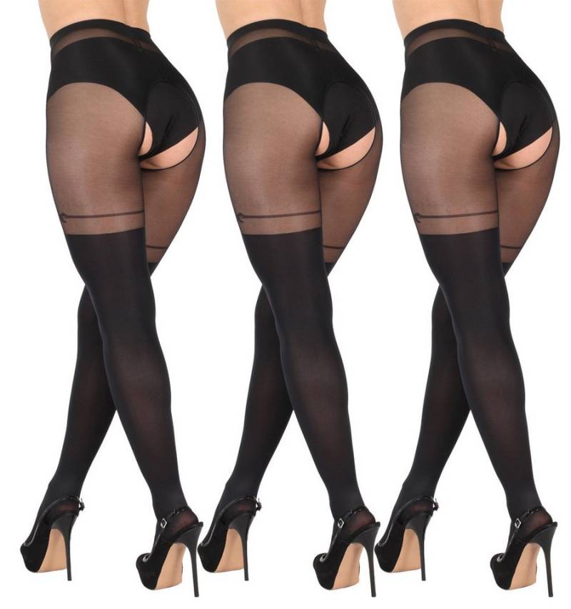 BANANALU Ouvert Strumpfhose Intimo Secret Overknee Optik 20 DEN (3 St) von BANANALU