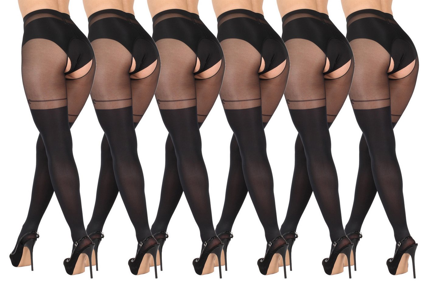 BANANALU Ouvert Strumpfhose Intimo Secret Overknee Optik 20 DEN (6 St) von BANANALU