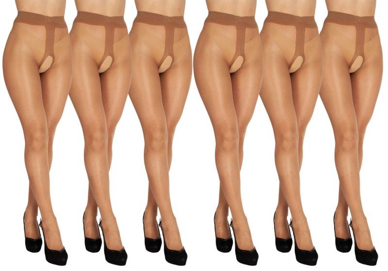BANANALU Ouvert Strumpfhose Ouvert Strumpfhose mit offenem Schritt 20 DEN (6 St) von BANANALU
