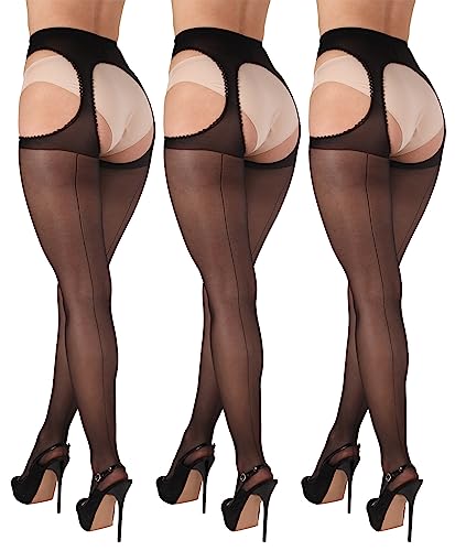 BANANALU Ouvert Strumpfhose mit Naht 20 Den mit offenem Schritt Cutout Love Chic 20 Nero - 3er Set XL BANANALU Ouvert Strumpfhose mit Naht 20 Den mit offenem Schritt Cutout Love Chic 20 Nero - 3er Set XL von BANANALU