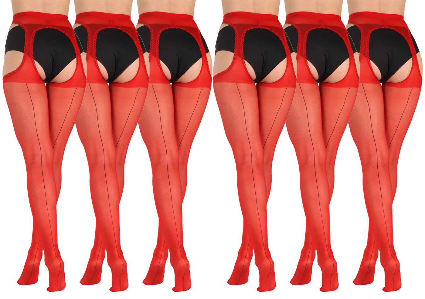 BANANALU Ouvert Strumpfhose mit Naht Ouvert Strumpfhose mit offenem Schritt Cutout 20 DEN (6 St) von BANANALU