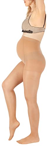 BANANALU Strumpfhose für Schwangere 40 Den Umstandsstrumpfhose Mama 40 Natural XL von BANANALU