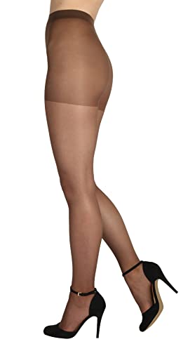 BANANALU matte Strumpfhose Damen 20 Den Multifibra Höschenteil mit leichter Stützkraft Matt 20 Mocca XL von BANANALU