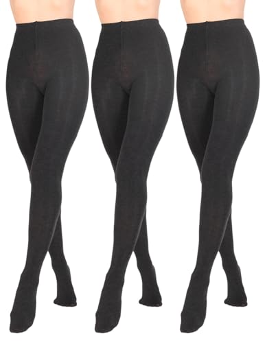 BANANALU weiche Cashmere Touch 180 Den Strumpfhose Blickdicht Warm Schwarz - 3er Set L von BANANALU