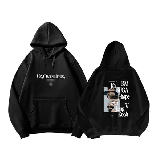 BANB 2023 Us Oureselues We Merch Hoodie Jungkook Jimin Jin Suga J-Hope gegen RM Support Sweatshirt für Fans Black Thin-S von BANB