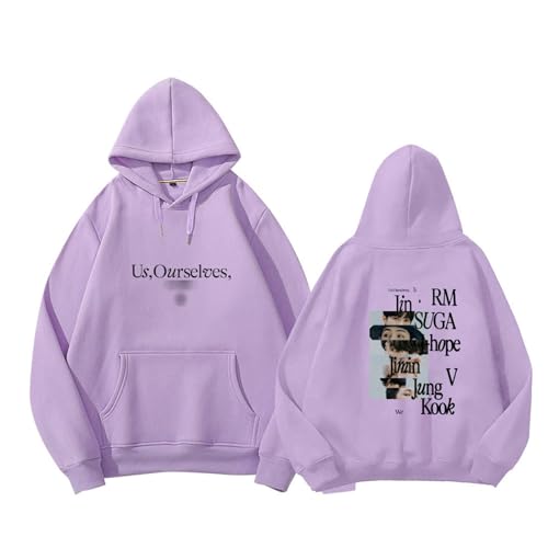 BANB 2023 Us Oureselues We Merch Hoodie Jungkook Jimin Jin Suga J-Hope gegen RM Support Sweatshirt für Fans Purple Thin-XL von BANB