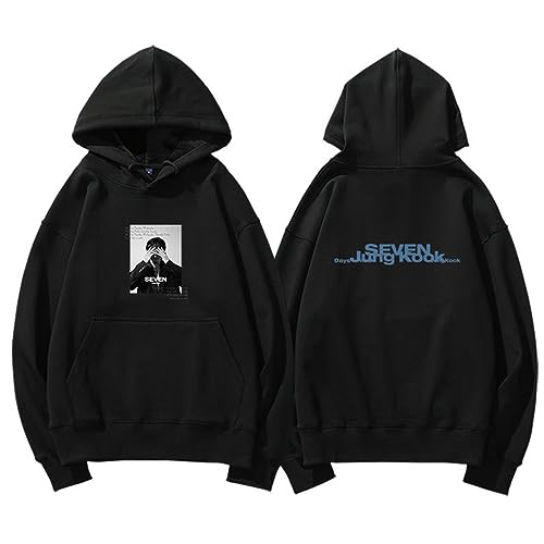 BANB Jungkook Hoodie Jungkook Seven 7 Album Merch Print süßes Sweatshirt für Fans Black A-XXL von BANB