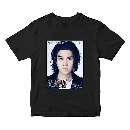 D-Day in Seoul Tour Merch T-Shirt, Suga August K-Pop-Unterstützung Baumwolllöser T-Shirt für Mädchen Fans S von BANB