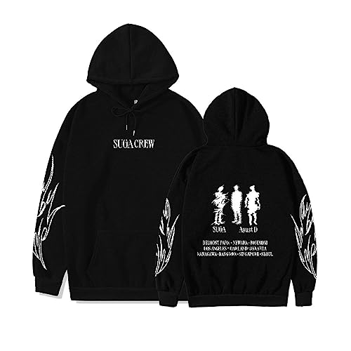 Suga Agust D Concert Merch Hoodie warmes Loses Sweatshirt für Fans D Black-L von BANB