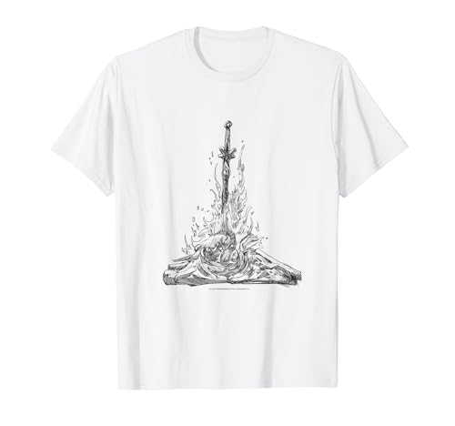 BANDAI NAMCO Entertainment Germany DARK SOULS T-Shirt, Herren, Unisex, Halbarm, Klassisches Gaming-T-Shirt, Weiß, S von Bandai Namco