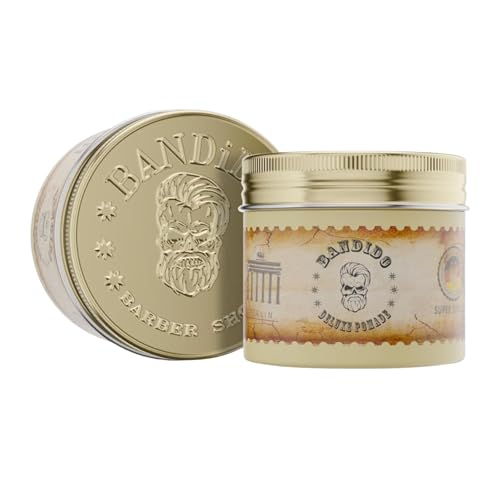 Bandido Deluxe Pomade 125 ml – Haarwachs Männer Mittlerer Halt – Pomade für Leichten Glanz – Haarwachs Männer Duftend – Haargel Männer Ideal für alle Haartypen. von BANDIDO
