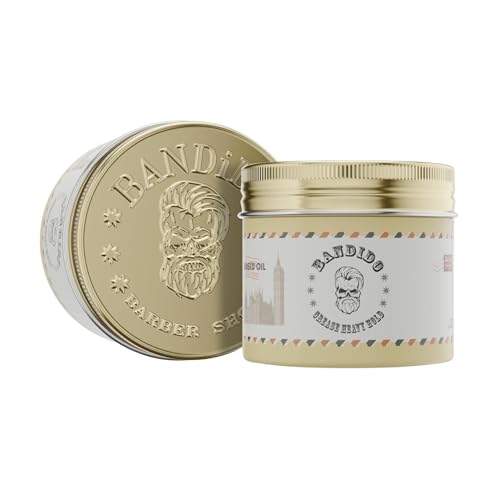 Bandido Grease Heavy Hold 125 ml | Haarwachs Männer Extra Starkem Halt | Intensive Brillanz Haar Wax | Pomade Herren auf Ölbasis für Normales bis Leicht Gewelltes Haar von BANDIDO