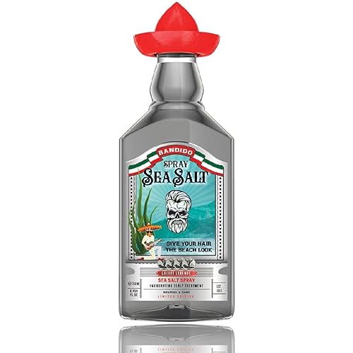 Bandido Hair Sea Salt Spray 250ml - Salzspray für Haare - Salzwasserspray Haare - Locken Haarspray Männer - Volumenspray - Texture Spray Haare - Meersalz-Haarspray - Beach Waves Spray - UV Schutz von BANDIDO