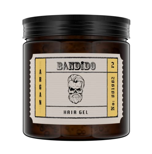 Bandido Hair Styling Gel Men 500ml 02 Argan | Ultra Strong Natural Look | Haargel Männer | Kein Verkleben | wet hair look | Hair Gel gummy Effect | Kinder Styling Gel - Haargel Herren von Bandido