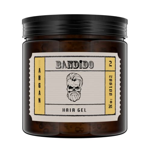 Bandido Hair Styling Gel Men 500ml 02 Argan | Ultra Strong Natural Look | Haargel Männer | Kein Verkleben | wet hair look | Hair Gel gummy Effect | Kinder Styling Gel - Haargel Herren von BANDIDO