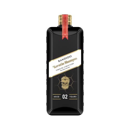 Bandido Men Keratin Shampoo 350ml | Intensive Reparaturpflege für behandeltes und geschädigtes Haar | Spendet Feuchtigkeit | Haar-pflege Shampoo für Herren - Haar leichter kämmen von BANDIDO