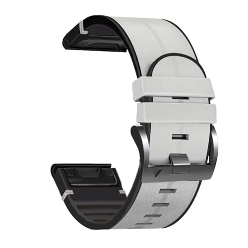 BANDKIT 22 x 26 mm Silikon-Armband QuickFit-Armbänder für Garmin Fenix 7X 7 6 6X Pro 5X 5 D2/Tactix 7 Leder-Smartwatch-Armbänder, Quickfit 22mm, Achat von BANDKIT