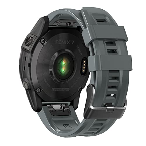 BANDKIT 26 22 mm Silikon-Schnellverschluss-Uhrenarmband für Garmin Fenix 7X 6X 5X 3HR Watch Easyfit Armband für Fenix 7 6 5 Watch, 22mm Fenix 5-5Plus, Achat von BANDKIT